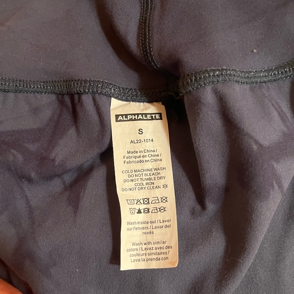 Alphalete Reversible Dark Blue Tie Dye Spandex Shorts - Picture 2 of 6